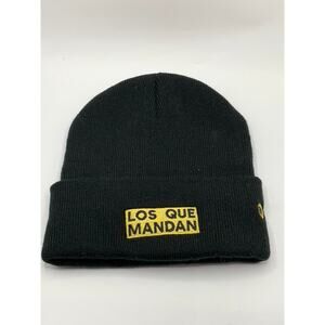 UNBRANDED Black-Yellow Embroidered Spanish Logo Beanie SZ OS